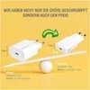 Laidinis įkroviklis 4smarts PDPlug Slim Duos 20W GaN USB-C+USB-A + USB-C kabelis 1.5m baltos spalvos