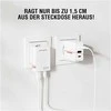 Laidinis įkroviklis 4smarts FlatPlug Duos 20W GaN USB-C + USB-A baltos spalvos