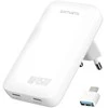 4smarts FlatPlug SlimDual 45W GaN 2xUSB-C balta