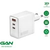Įkroviklis jungiama į tinklą 4smarts Pocket GaN 100W 2xUSB-C + USB-A balta