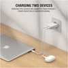 Sieninis įkroviklis 4smarts PDPlug Slim dvigubas 65W GaN 2xUSB-C baltos spalvos