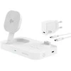 4smarts belaidis įkroviklis QI2 Trident 2in1 + USB-C + laidinis įkroviklis 30W baltos spalvos 540998