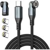 Kabelis 4smarts 540° Magnetic USB-C Kabelis Set GravityCord 240W 1.8m juodos spalvos
