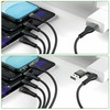 Kabelis USB-C/USB-A 4smarts 4in1 1.2m juodos spalvos
