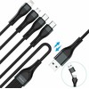 Kabelis USB-C/USB-A 4smarts 4in1 1.2m juodos spalvos