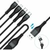 Kabelis USB-C/USB-A 4smarts 4in1 1.2m juodos spalvos