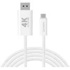 USB kabelis 4smarts USB-C - DisplayPort 2m, baltas (540958)