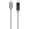 4smarts USB-C kabelis DigitCord 100W 1,5m, pilkas