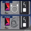 4smarts USB-C laidas 100W 5A 1.5m magnetiniu būdu ištraukiamas balta/baltas 541012