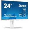 Monitorius Iiyama 24" Baltas ETE IPS skydelis, 1920x1080@100Hz, 15cm aukščio reguliavimo stovas, pasukamas, 250cd/m², garsiakalbiai, HDMI, DisplayPort, 0,4ms MPRT, FreeSync, USB-HUB 4x3.2 (23,8) VIS