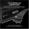 CORSAIR RMe serijos RM650e 650 vatų ATX 3.1 PCIe 5.1 Cybenetics Gold sertifikuotas pilnai modulinis maitinimo šaltinis
