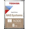 TOSHIBA N300 NAS kietasis diskas, vidinis, 3,5 colio, SATA, 8 TB, 512 MB