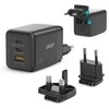 Acer | 100W GaN charger, 2x USB-C + 1x USB-A jungtys
