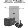 Acer | 100W GaN charger, 2x USB-C + 1x USB-A jungtys