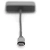 Assmann Electronic DIGITUS USB-C - DP + VGA Adapteris 20cm 4K/30Hz sidabrinis aliuminio korpusas