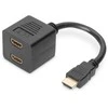 Assmann Electronic DIGITUS HDMI Y skirstytuvo kabelis tipas A -2xtipas A M/F 0,2m pasyvus Full HD auksinis bl