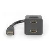 Assmann Electronic DIGITUS HDMI Y skirstytuvo kabelis tipas A -2xtipas A M/F 0,2m pasyvus Full HD auksinis bl
