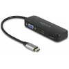 Adapteris USB-C -> DP HDMI VGA DeLOCK Juodas