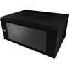 ALLNET ALL-SMC6618SCHWARZ - 18U - Wall mounted rack - 50 kg - Juodas - Steel - Passive