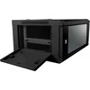 ALLNET ALL-SMC6418SCHWARZ - 18U - Wall mounted rack - 50 kg - Juodas - Steel - Passive
