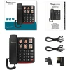 amplicomms BIGTel 40 plus, didelio mygtuko telefonas tamsiai pilkas