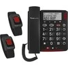 Amplicomms „BigTel 50 Alarm Plus Duo“ laidinis telefonas, analoginis, skambinančiojo vardas ir ID, tamsiai pilkas