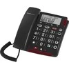 Amplicomms „BigTel 50 Alarm Plus Duo“ laidinis telefonas, analoginis, skambinančiojo vardas ir ID, tamsiai pilkas