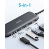 Anker USB-C šakotuvas (5 viename) 1 x 4K HDMI 2 x USB-A 1 x USB-C 1 x USB-C PD 100 W