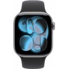 Išmanusis laikrodis Apple Watch Series 11 (2025) GPS 42mm Kosminė pilka Aliuminio Case with Sport Band S/M - Juodas