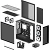 ARCTIC Xtender kompiuterio korpusas, Midi-Tower, E-ATX, RGB, Tempered Glass – includes vertical GPU mount & riser cable, juodos spalvos