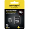 Atminties kortelė SD MicroSD kortelė 128GB Intenso SD-HC UHS-I inkl. SD - Adapteriai mažmeninė prekyba