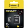 Atminties kortelė „Intenso Micro SDXC“ 256 GB 10 klasės UHS-I U1 našumas