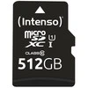 „Intenso Micro SDXC 512GB“ 10 klasės UHS-I U1 atminties kortelė, našumas
