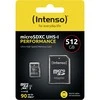 „Intenso Micro SDXC 512GB“ 10 klasės UHS-I U1 atminties kortelė, našumas