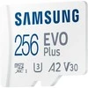Samsung EVO Plus 256GB microSD kortelės stambus planas