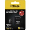 Intenso Micro SDXC 512GB C10 UHS-I Professional + adapteris