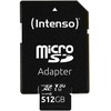 Intenso Micro SDXC 512GB C10 UHS-I Professional + adapteris