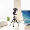 „Aukey PC-LM3 Stream“ serijos automatinio fokusavimo „Full HD“ internetinė kamera su 1/3 colio CMOS jutikliu, juodos spalvos