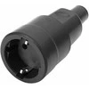 BACHMANN Vollgummikupplung CEE7/3 Vollgmmi IP44 VDE, Knickschutz montierbar, juodas