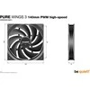 „Be Quiet! Pure Wings 3“ ventiliatoriai, didelio greičio, 140 mm, juodas, 3 vnt. pakuotėje