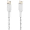 Belkin BOOSTCHARGE GEFLOCHTENES USB-C/CABLE-BRAIDED 2M Baltas