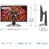 Monitorius BenQ EX2710U | 27" MOBIUZ/Gaming/IPS/4K(3840 x 2160)/ 144 Hz /16:9/HDRi vaizdas ir tikras „treVolo“ garsas