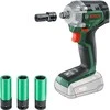 Bosch smūginis veržliasukis UniversalImpactDrive 18V-350 be akumuliatoriaus ir kroviklio + 3 sukimo galvutės