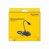 Delock Desktop USB Gaming Mikrofonas mit Schwanenhals und Mute Button