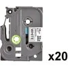 Brother TZE-241CIV LAMINATED TAPE 18MM/8M Juodas ON Baltas