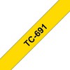 Brother P-touch TC 691;geltona/juoda (9 mm)