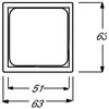 BUSCH JAEGER BJ 1746/10-84 Abdeck.f.Kommunikations- Geräte 50x50mm studioweiß