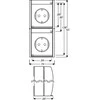 BUSCH JAEGER BJ 20-02EW-53 Steckdose m.Klappdeckel senkrecht 2f ocean IP44 grau/blau