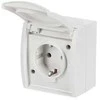 BUSCH JAEGER BJ 20EW-54 Steckdose m.Klappdeckel ocean IP44 alpinweiß