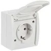 BUSCH JAEGER BJ 20EW-54 Steckdose m.Klappdeckel ocean IP44 alpinweiß